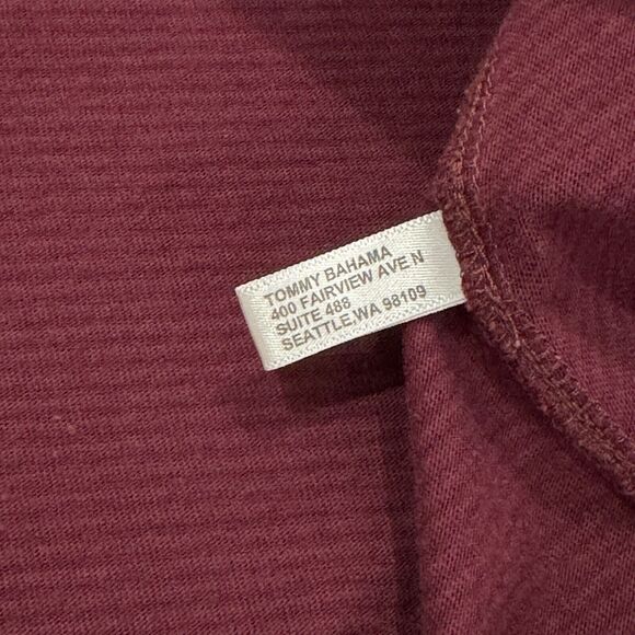 Men’s Tommy Bahama 1/4 Zip Pullover Sweater Size XL Burgundy Long Sleeve Modal - Picture 6 of 8
